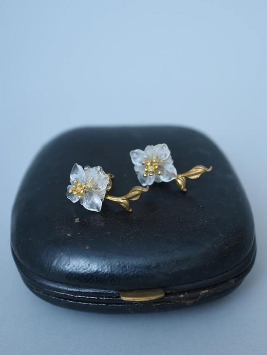 北京仓｜Monshiro-sasayuri-水晶 笹百合 耳环［日本设计师］ 商品图1