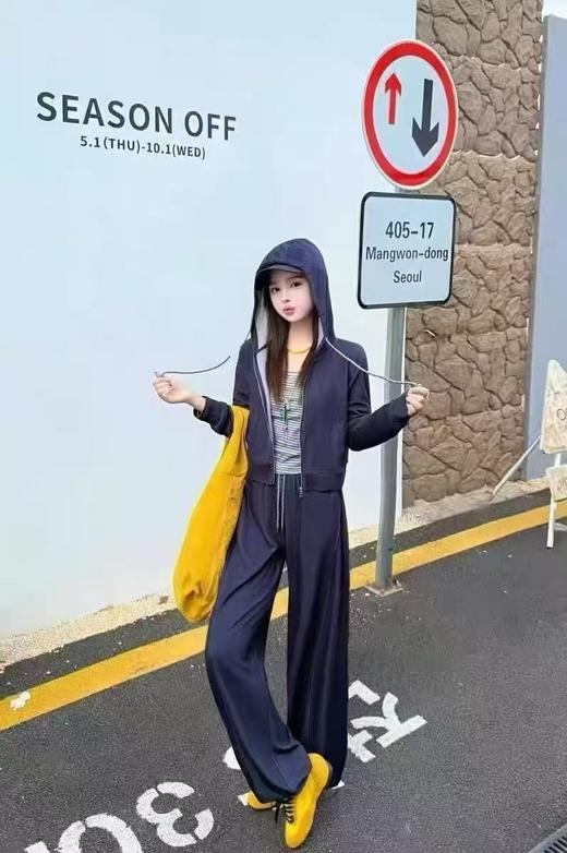 活动爆款【自营】衣周期～（三件套）面料很软！035超软连帽外套➕背心➕两穿休闲直筒裤套装-喜出 商品图3