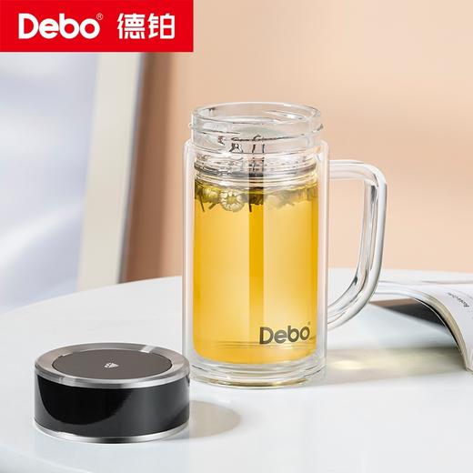 Debo德铂-斯托尔 朗格克 拉文德玻璃杯 高硼硅玻璃 双层加厚 隔热不烫手 办公、家用、健身、旅行 随时畅饮 商品图2