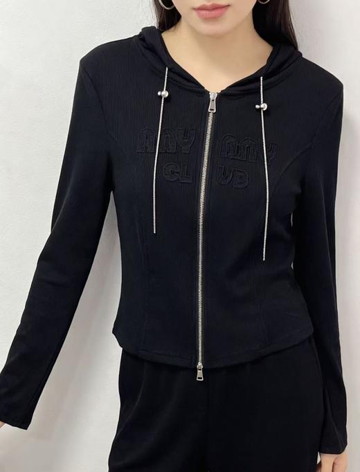 活动爆款【自营】衣周期～（二件套）Q02修身连帽针织上衣➕休闲直筒裤套装-喜出 商品图1