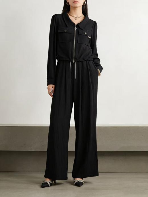 418良粉节|2026 活动爆款【自营】衣周期～（二件套）Q06短款翻领上衣➕休闲直筒裤套装-喜出 商品图3