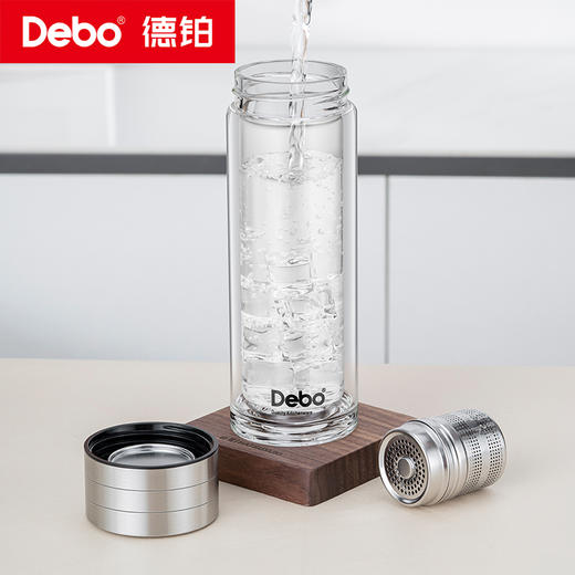 Debo德铂-伯格曼斯磁吸玻璃杯320ml 一键分离茶仓 茶汤浓淡随心掌控 商品图7