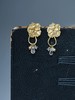 北京仓｜Monshiro-pansy-金色 三色堇 水晶 耳环［日本设计师］ 商品缩略图1