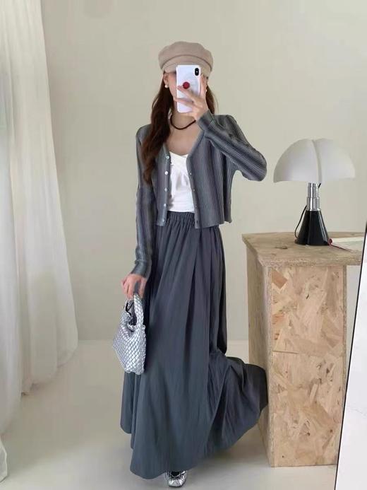 活动爆款【自营】衣周期～（三件套）Q38针织开衫➕吊带➕松紧腰半身裙-喜出 商品图1