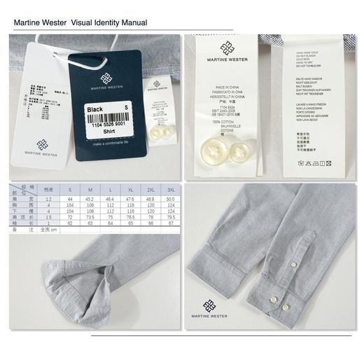 MartineWester男进口棉纤维牛津纺面料长袖衬衣11045526 商品图8
