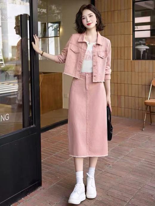 活动爆款【自营】衣周期～（三件套）A07 休闲牛仔穿搭套装新款设计感炸街时尚修身包臀裙-喜出 商品图0