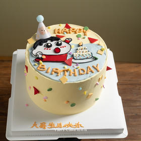 手绘蜡笔小新庆生蛋糕