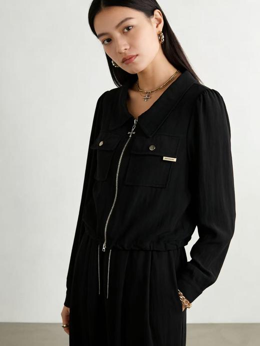 418良粉节|2026 活动爆款【自营】衣周期～（二件套）Q06短款翻领上衣➕休闲直筒裤套装-喜出 商品图9