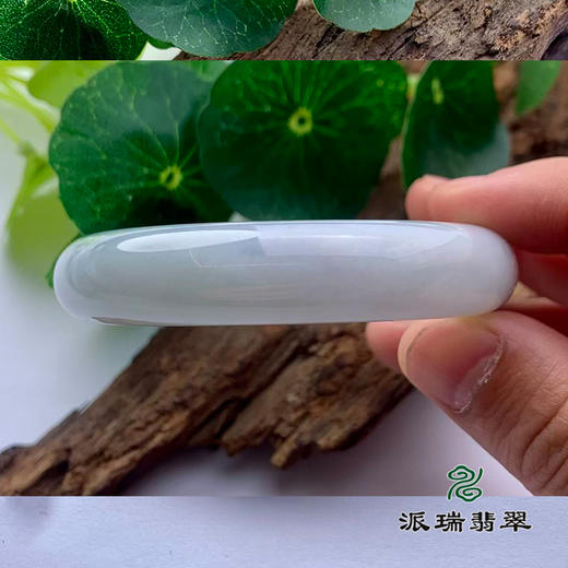 派瑞翡翠 翡翠手镯 糯种 绿色 飘花 商品图2