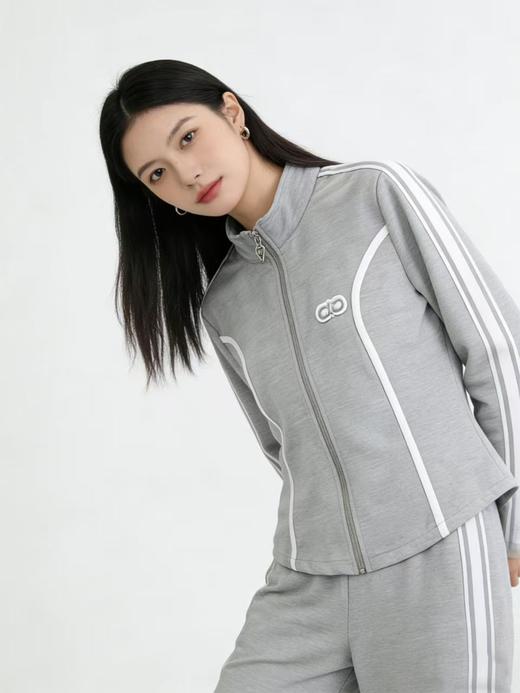 418良粉节|2026 活动爆款～【自营】衣周期～（二件套）Q09休闲立领修身外套➕两穿可抽绳休闲裤套装-喜出 商品图5