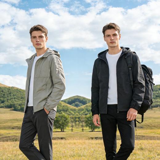 MartineWester男式连帽弹力长袖夹克11076022 商品图0