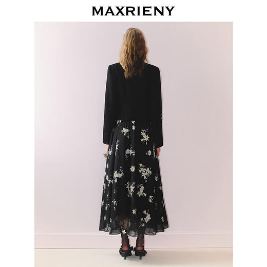 【商场同款】MAXRIENY轻奢高知穿搭收腰外套百合珠片绣花25秋款(货号:MC86JA271) 商品图3