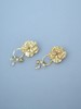 北京仓｜Monshiro-pansy-金色 三色堇 水晶 耳环［日本设计师］ 商品缩略图3