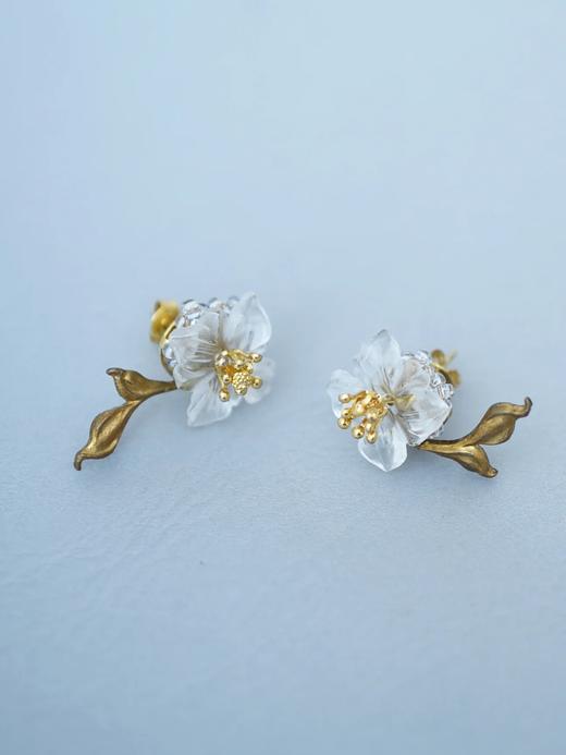 北京仓｜Monshiro-sasayuri-水晶 笹百合 耳环［日本设计师］ 商品图4