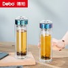 Debo德铂-金斯利温显玻璃钛杯320ml 创新专利钛金属杯盖+双层加厚高硼硅抑菌搭档 饮在安心 商品缩略图0