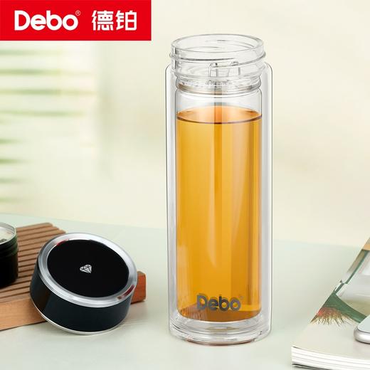 Debo德铂-斯托尔 朗格克 拉文德玻璃杯 高硼硅玻璃 双层加厚 隔热不烫手 办公、家用、健身、旅行 随时畅饮 商品图11