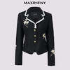 【商场同款】MAXRIENY轻奢高知穿搭收腰外套百合珠片绣花25秋款(货号:MC86JA271) 商品缩略图4