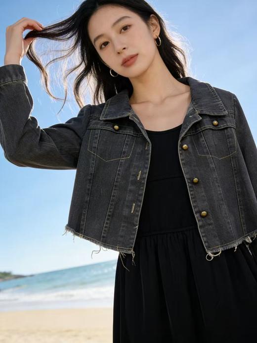 418良粉节|2026 活动爆款【自营】衣周期～（二件套）Q07牛仔外套➕背心连衣裙度假风套装-喜出 商品图4