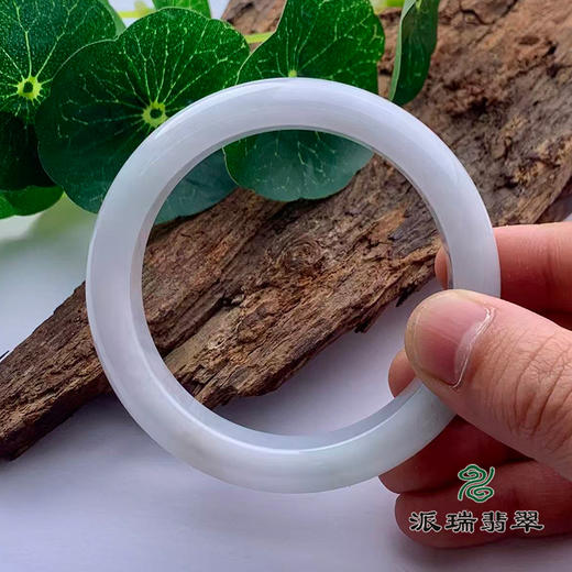 派瑞翡翠 翡翠手镯 糯种 白色 商品图2