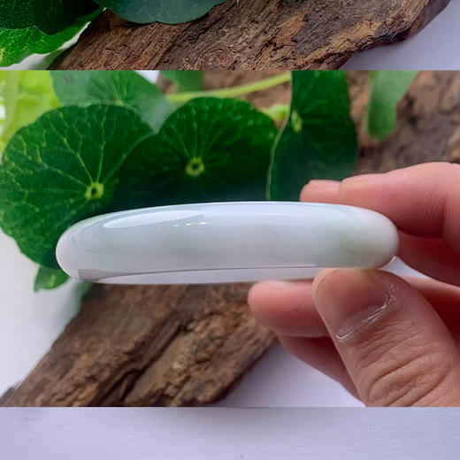 派瑞翡翠 翡翠手镯 糯种 浅绿 商品图2