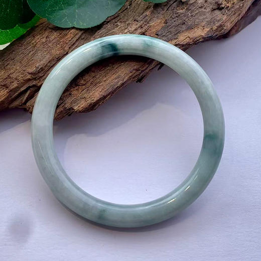 派瑞翡翠 翡翠手镯 糯种 飘花 商品图1