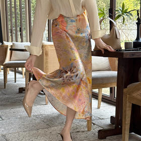 【预售7天】良木礼花纹半裙（3799）