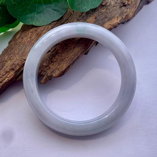 派瑞翡翠 翡翠手镯 糯种 白色 商品图1