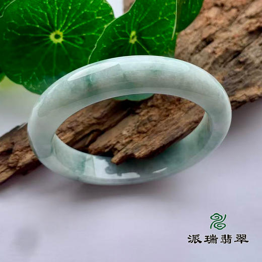 派瑞翡翠 翡翠手镯 糯种 飘花 商品图0