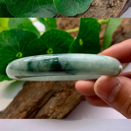 派瑞翡翠 翡翠手镯 糯种 飘花 商品图2
