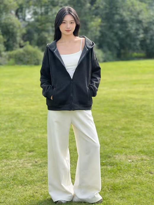 品牌特卖【外套】超好穿！！9021 粘纤➕绵羊毛 品质中厚休闲卫衣开衫拉链连帽外套-喜出 商品图4