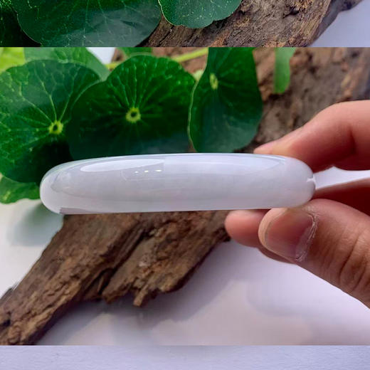 派瑞翡翠 翡翠手镯 糯种 白色 商品图2