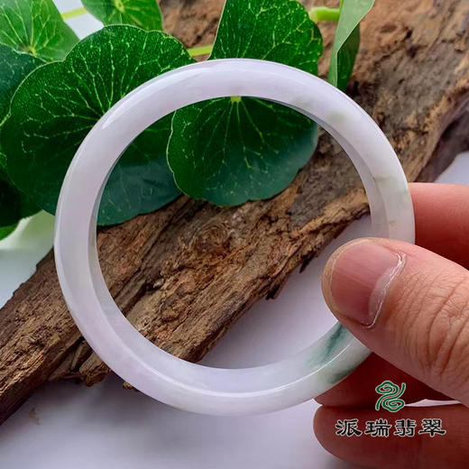 派瑞翡翠 翡翠手镯 糯种 飘花 商品图3