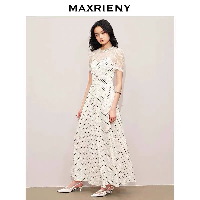 玛克门店发货:法式浪漫连衣裙长裙波点高级感超仙连体裤MS85JS251