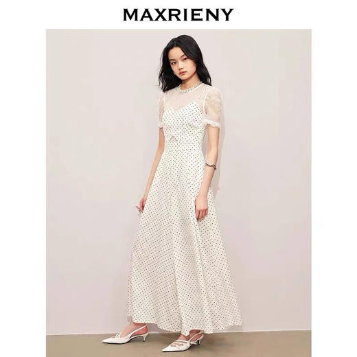 玛克门店发货:法式浪漫连衣裙长裙波点高级感超仙连体裤MS85JS251 商品图0