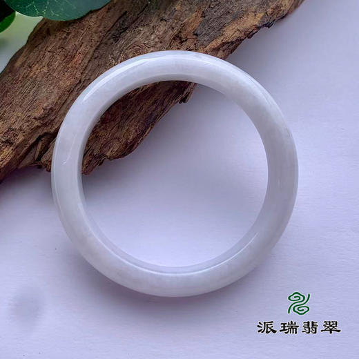 派瑞翡翠 翡翠手镯 糯种 白色 商品图2