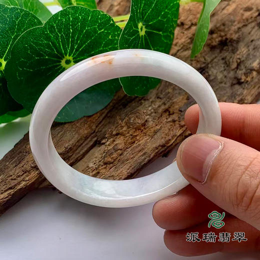 派瑞翡翠 翡翠手镯 糯种 飘花 商品图3