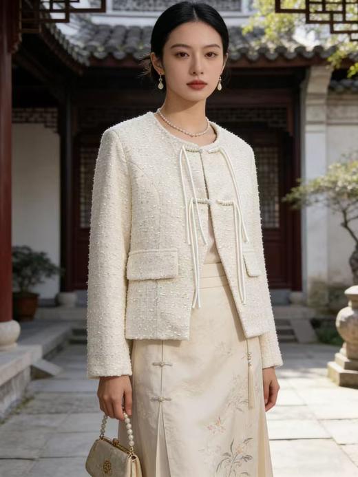 418良粉节|2026 活动爆款 活动爆款【自营】衣周期～806新中式小香风外套-喜出 商品图0