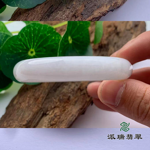 派瑞翡翠 翡翠手镯 糯种 白色 商品图3