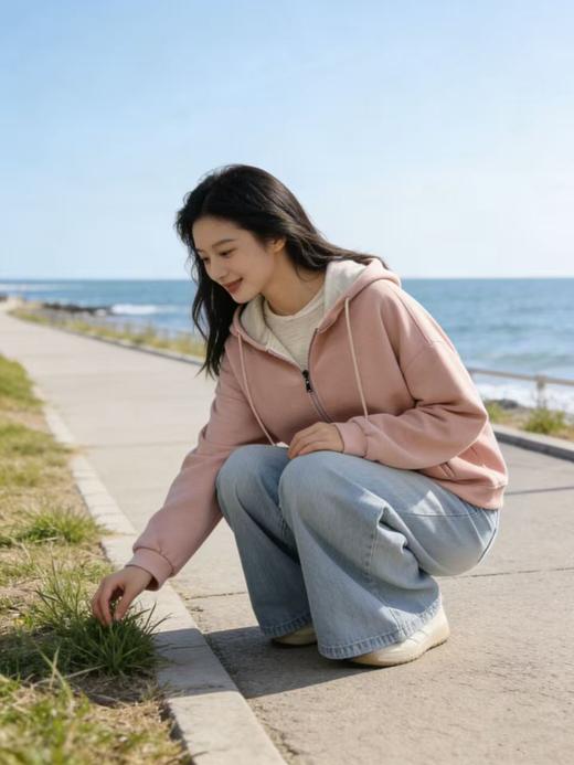 品牌特卖【外套】超好穿！！9021 粘纤➕绵羊毛 品质中厚休闲卫衣开衫拉链连帽外套-喜出 商品图9