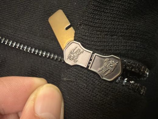 BUR侧边格纹高克重（S 码 720 克）拉链开衫卫衣，男女同款 商品图4