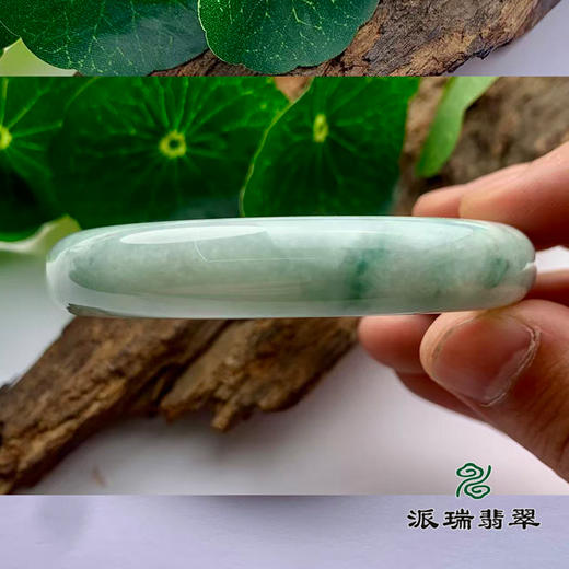 派瑞翡翠 翡翠手镯 糯种 飘花 商品图2