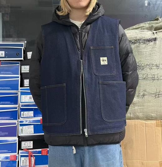 斯图西联名款牛仔马甲..重磅原浆..相当立挺... 商品图6