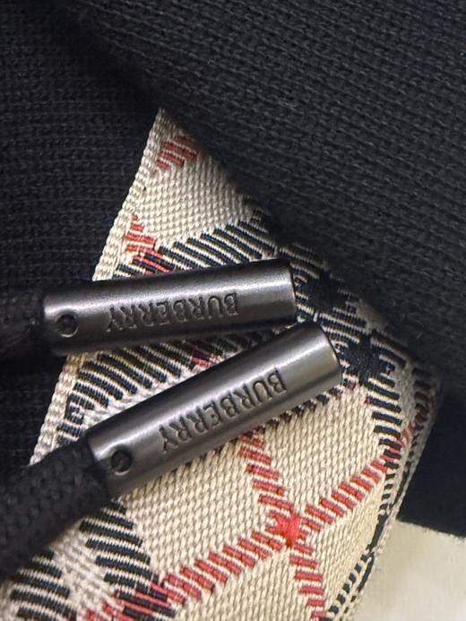 BUR侧边格纹高克重（S 码 720 克）拉链开衫卫衣，男女同款 商品图5