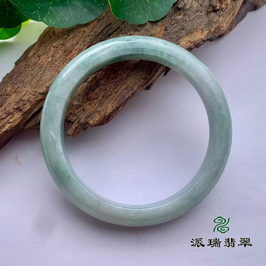 派瑞翡翠 翡翠手镯 糯种 飘花 商品图1