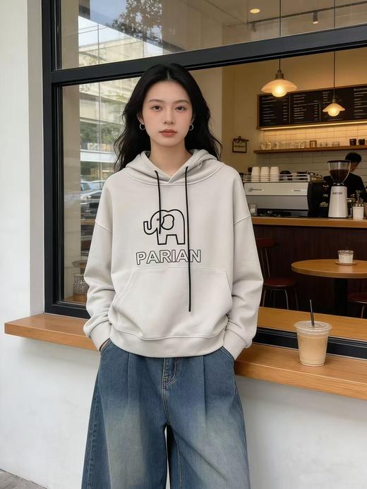 418良粉节|2026 活动爆款 活动爆款【自营】衣周期～617 大象连帽春季卫衣-喜出 商品图0