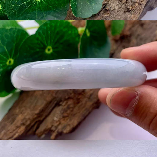 派瑞翡翠 翡翠手镯 糯种 白色 商品图2