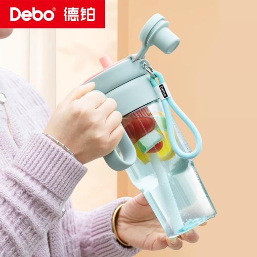 Debo德铂-雨果 摩卡Tritan塑料杯850ml 进口材质 瓶身清澈高透无异味 健康看得见（配茶漏、提绳） 商品图2