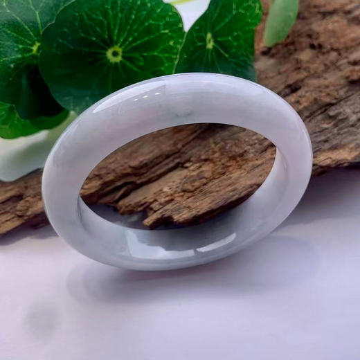 派瑞翡翠 翡翠手镯 糯种 白色 商品图0