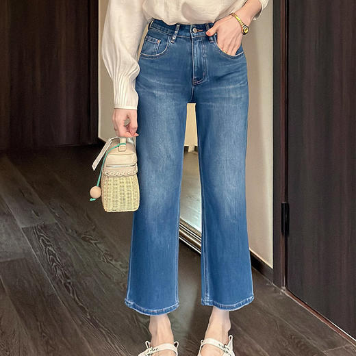 【现货】良木礼九分直筒牛仔裤（四叶草）（1459） 商品图0