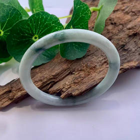 派瑞翡翠 翡翠手镯 糯种 飘花